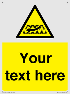 Custom Warning strong river flows